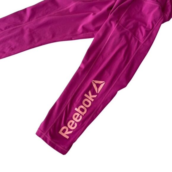 Reebok Hot Pink Workout Capri Leggings w/Pockets - XL - Picture 4 of 5